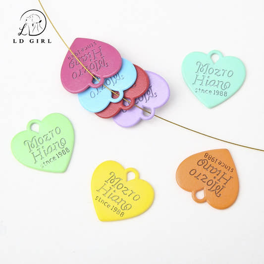 10Pcs Heart Charms, Colorful Metal Heart Pendant Mini Heart Shaped Charm for Jewelry Making Earring Bracelet Necklace Keychain DIY Accessories