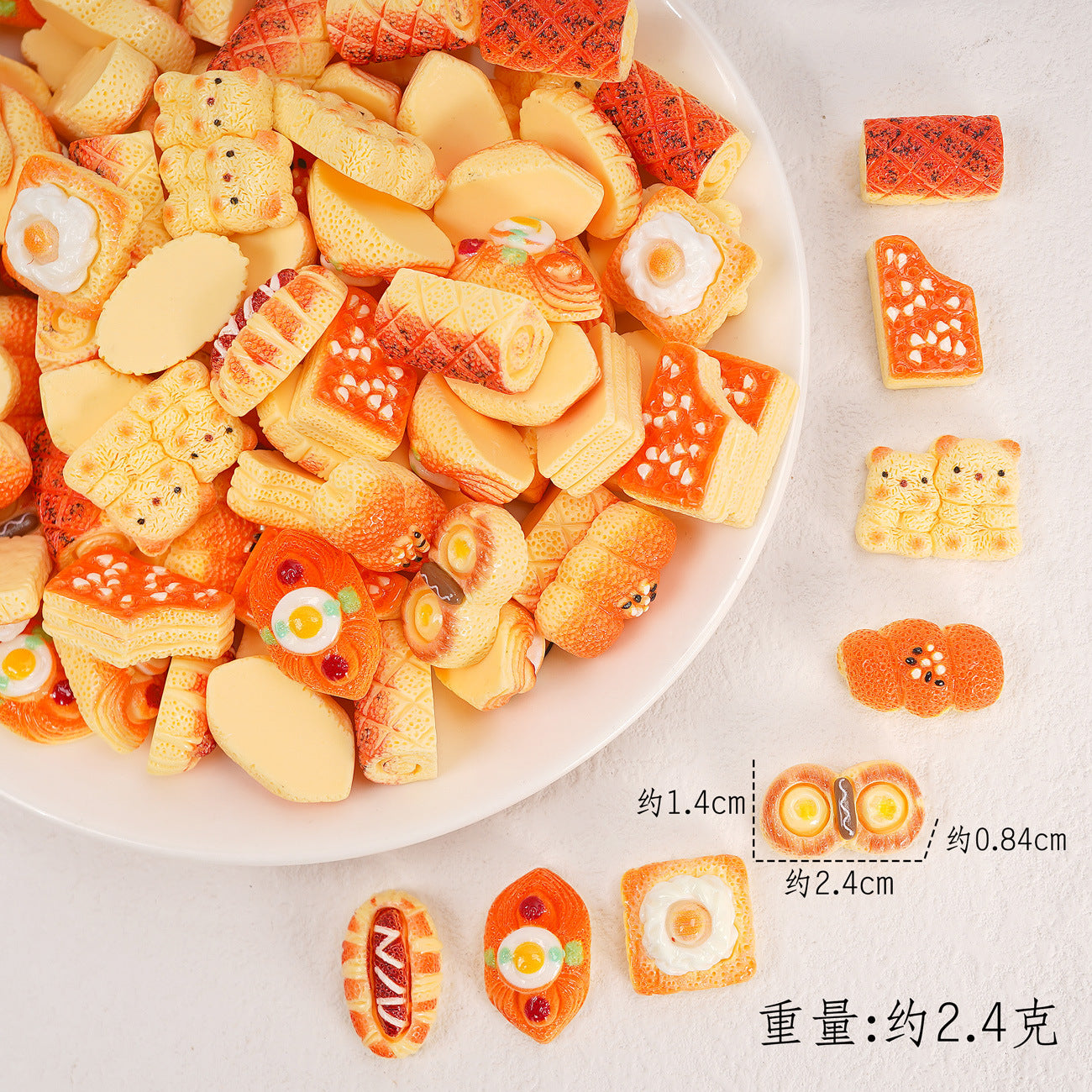 Edible game bread simulation miniature edible game ornament resin DIY jewelry accessories convenience store supermarket materials