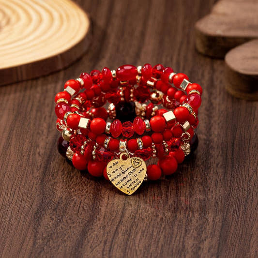 Bohemian Multi-layer Wood Bead Beaded Bracelet Ladies Elastic Rope Bracelet