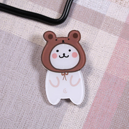 Student accessories acrylic brooch, creative cute cartoon brooch, personalized bag clothing accessories badge wholesale