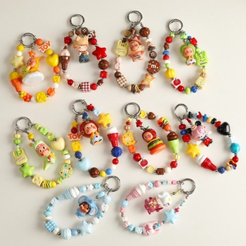 [Complete set] Mobile phone chain cute grain set combination loose beads acrylic paint beaded DIY accessories material beads