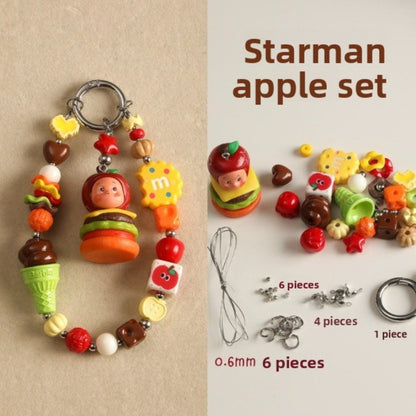 [Complete set] Mobile phone chain cute grain set combination loose beads acrylic paint beaded DIY accessories material beads
