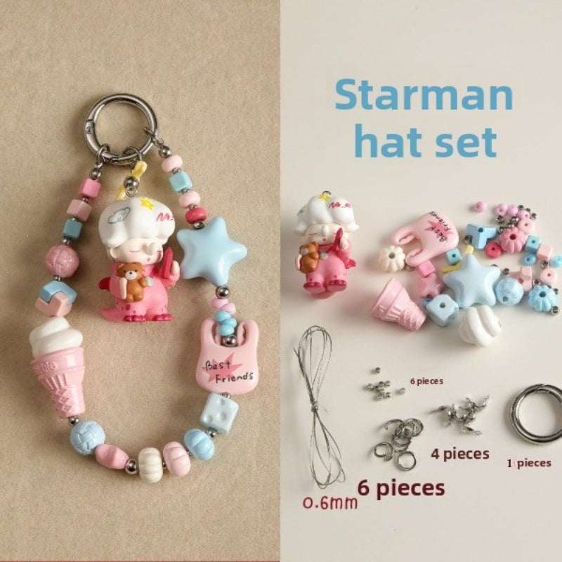[Complete set] Mobile phone chain cute grain set combination loose beads acrylic paint beaded DIY accessories material beads