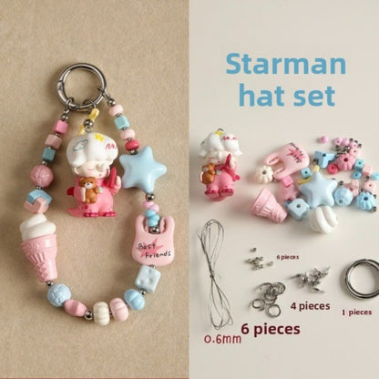 [Complete set] Mobile phone chain cute grain set combination loose beads acrylic paint beaded DIY accessories material beads