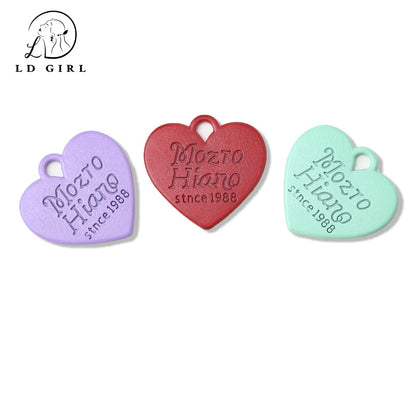 10Pcs Heart Charms, Colorful Metal Heart Pendant Mini Heart Shaped Charm for Jewelry Making Earring Bracelet Necklace Keychain DIY Accessories