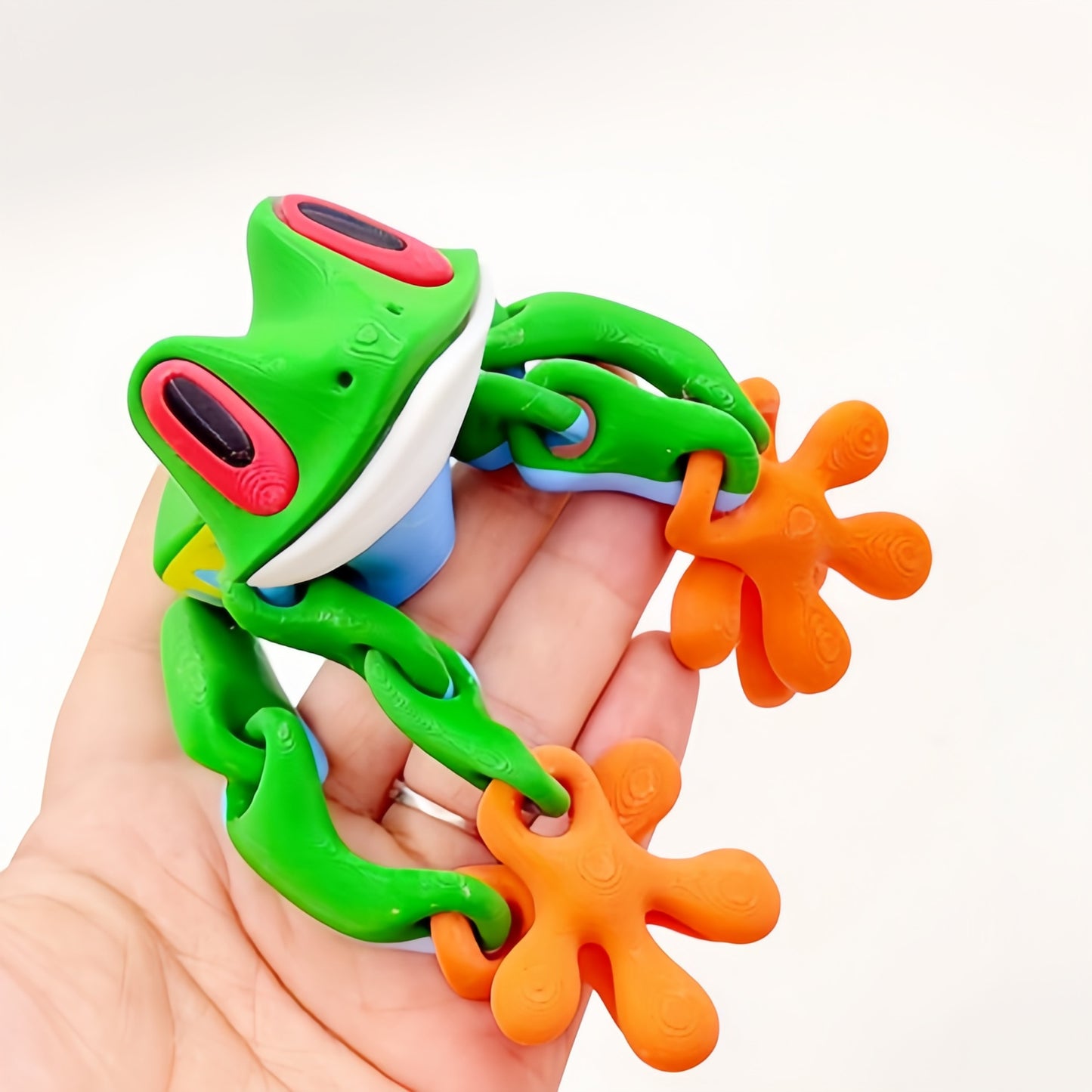 Black Technology 3D Printing Magnetic Frog Refrigerator Sticker Joint Movable Ornament Luminous Dragon Toy