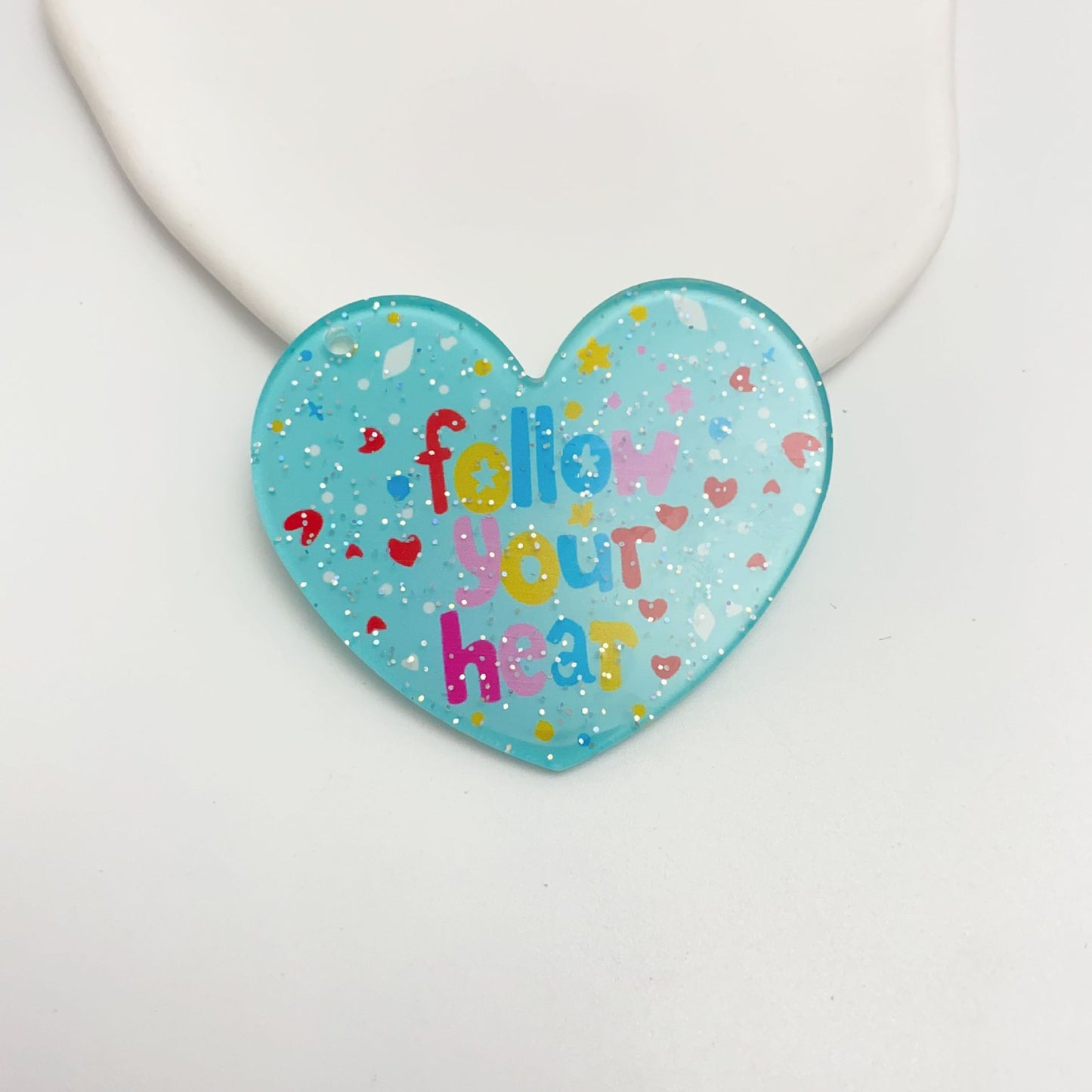 Acrylic creative love couple love pendant pendant DIY mobile phone chain bag hanging keychain jewelry accessories