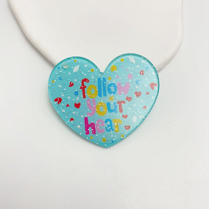 Acrylic creative love couple love pendant pendant DIY mobile phone chain bag hanging keychain jewelry accessories