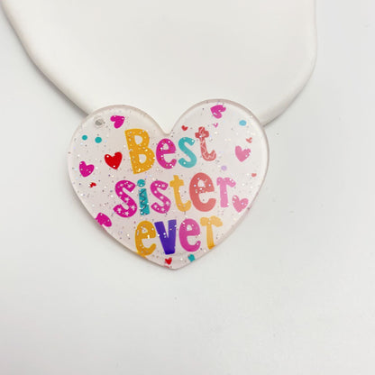 Acrylic creative love couple love pendant pendant DIY mobile phone chain bag hanging keychain jewelry accessories