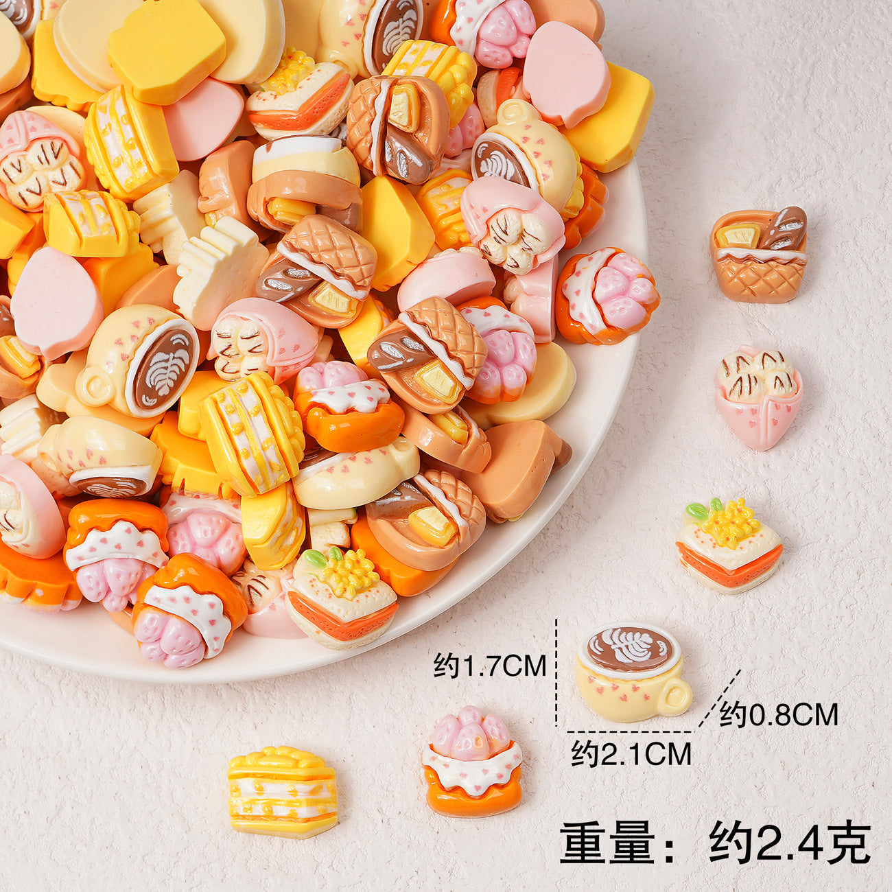 Edible game bread simulation miniature edible game ornament resin DIY jewelry accessories convenience store supermarket materials