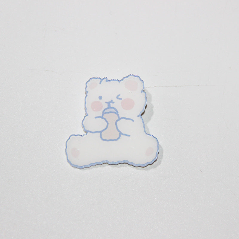 Student accessories acrylic brooch, creative cute cartoon brooch, personalized bag clothing accessories badge wholesale