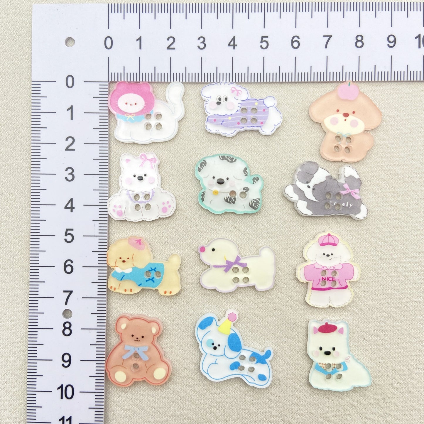 Cute Printed Puppy Button Accessories DIY Sweater Buttons Handmade Clothing Shoes, Hats, Socks Mobile Phone Case Patch
