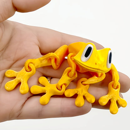 Black Technology 3D Printing Magnetic Frog Refrigerator Sticker Joint Movable Ornament Luminous Dragon Toy