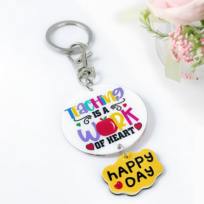 Hot-selling Double-sided Acrylic Pink Girl, Love Fun DIY Keychain Bag Pendant Mobile Phone Hanging