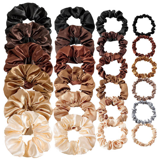 New Satin Cloth Art Large Intestine Hair Band, Simple High-end Hair Accessories, Solid Color Rubber Band, No Hair Rope