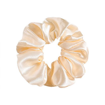 New Satin Cloth Art Large Intestine Hair Band, Simple High-end Hair Accessories, Solid Color Rubber Band, No Hair Rope
