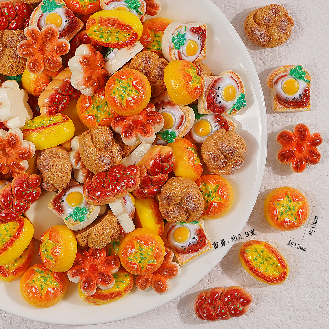 Edible game bread simulation miniature edible game ornament resin DIY jewelry accessories convenience store supermarket materials