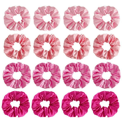 40-Color Satin Fabric Large Intestine Hair Band Hair Tie Headrope Rubber Band Fashion Head Flower Hair Accessories