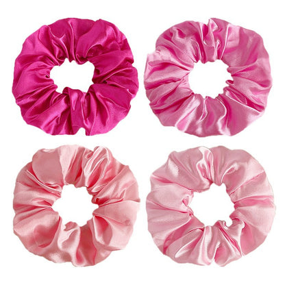 40-Color Satin Fabric Large Intestine Hair Band Hair Tie Headrope Rubber Band Fashion Head Flower Hair Accessories