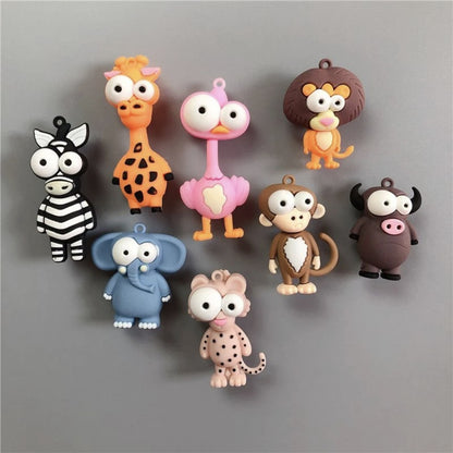 Cartoon Refrigerator Sticker, Personalized Creative Magnetic Attraction 3d Three-dimensional Small Animals, Children's Whiteboard Sticker, Blackboard Sticker Magnetic Attraction