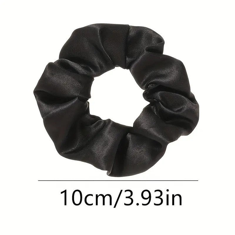 40-Color Satin Fabric Large Intestine Hair Band Hair Tie Headrope Rubber Band Fashion Head Flower Hair Accessories