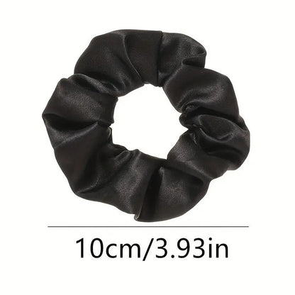 40-Color Satin Fabric Large Intestine Hair Band Hair Tie Headrope Rubber Band Fashion Head Flower Hair Accessories