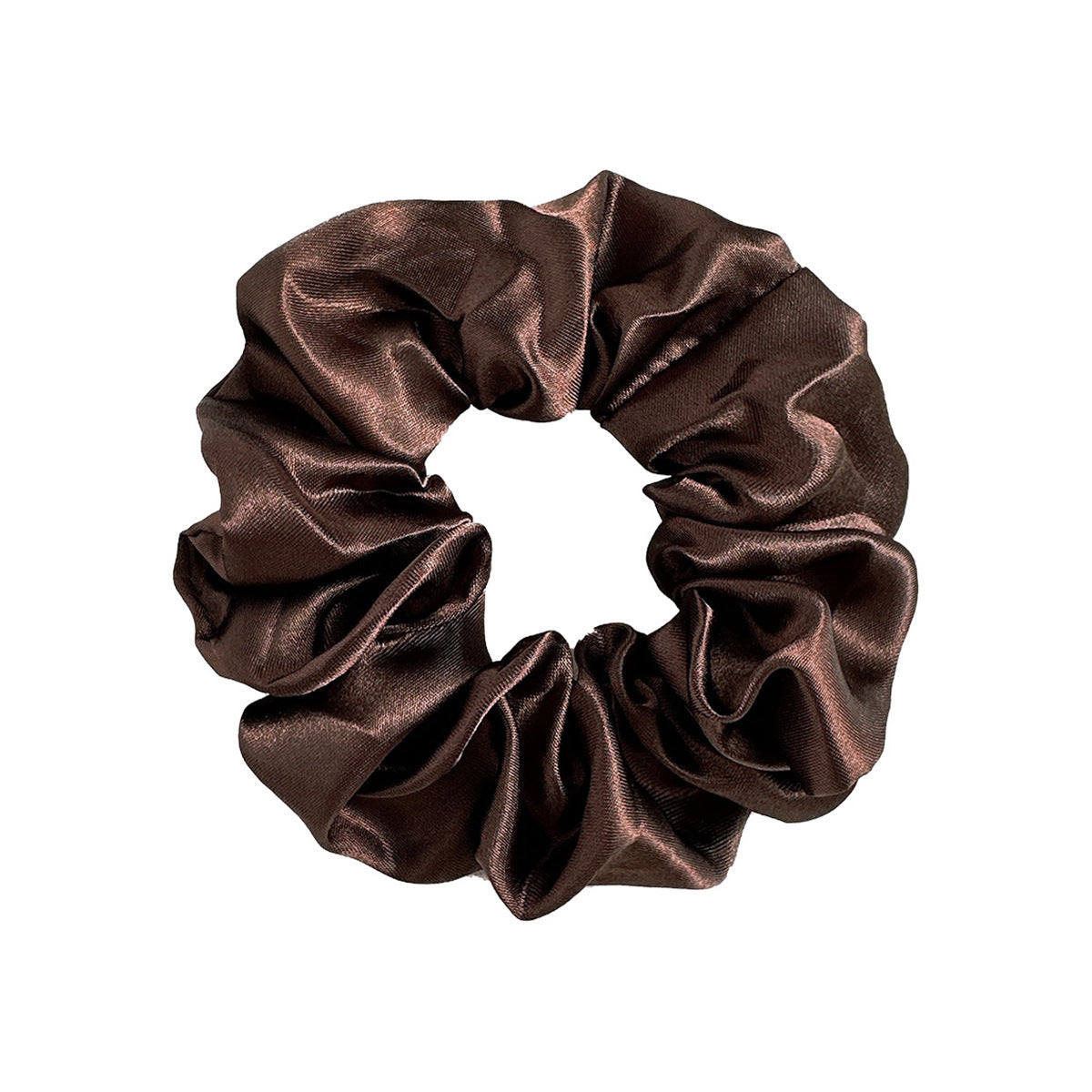 New Satin Cloth Art Large Intestine Hair Band, Simple High-end Hair Accessories, Solid Color Rubber Band, No Hair Rope