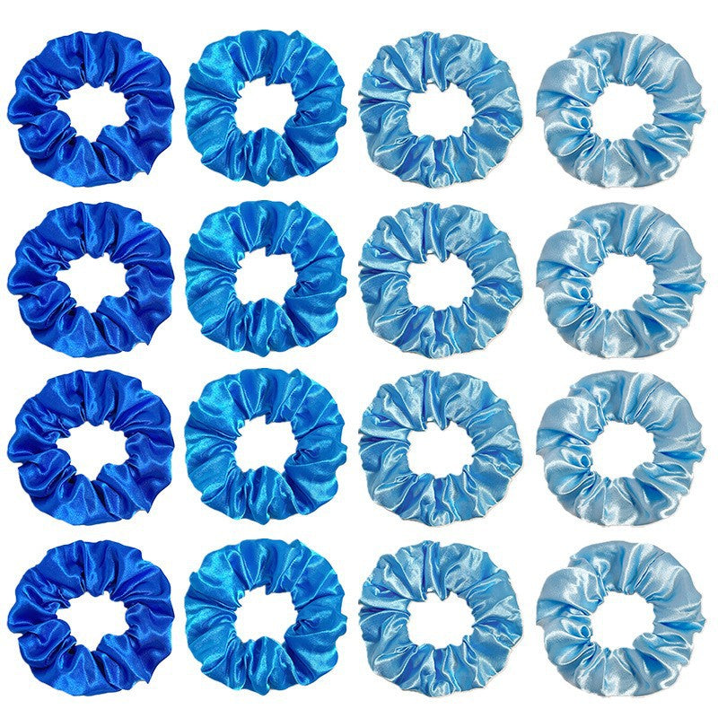 40-Color Satin Fabric Large Intestine Hair Band Hair Tie Headrope Rubber Band Fashion Head Flower Hair Accessories