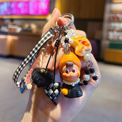 DIY Little Nose Ka Star Man Beaded Mobile Phone Chain Keychain Pendant Female Little Drip Bag Doll Doll Pendant