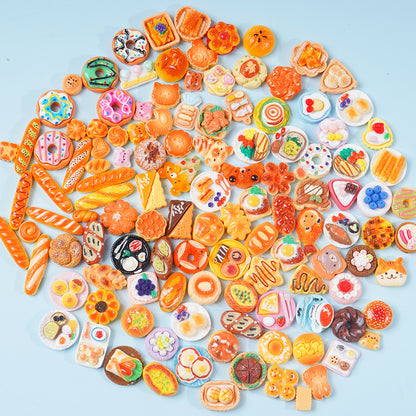 Edible game bread simulation miniature edible game ornament resin DIY jewelry accessories convenience store supermarket materials