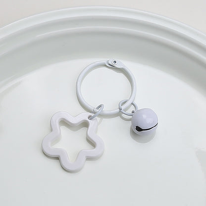 Color five-pointed star acrylic keychain pendant, candy-colored earphone cover pendant, small fresh couple bag decoration.