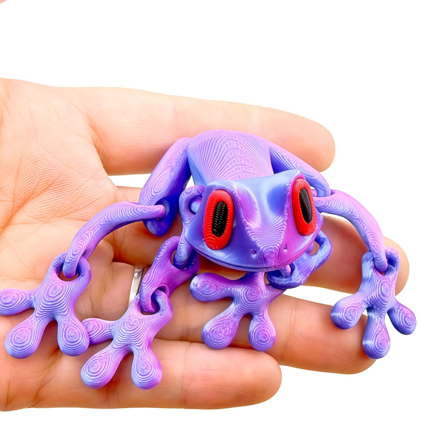 Black Technology 3D Printing Magnetic Frog Refrigerator Sticker Joint Movable Ornament Luminous Dragon Toy