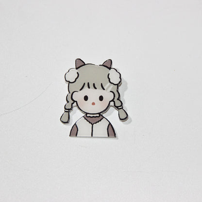 Student accessories acrylic brooch, creative cute cartoon brooch, personalized bag clothing accessories badge wholesale