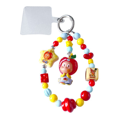 DIY Little Nose Ka Star Man Beaded Mobile Phone Chain Keychain Pendant Female Little Drip Bag Doll Doll Pendant