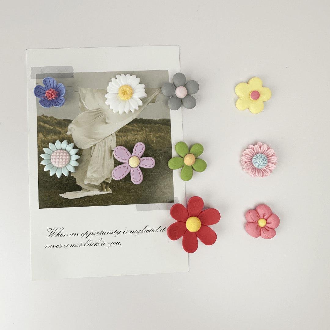 Flower Refrigerator Magnets 10 1 Set, Suitable for Decorative Refrigerators, Resin DIY Handmade Home Furnishings