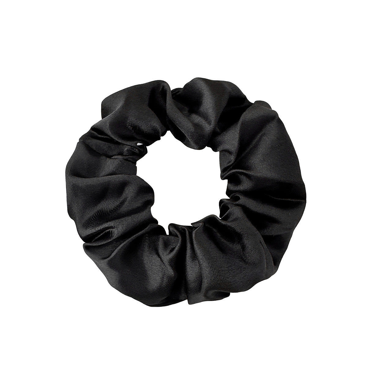 New Satin Cloth Art Large Intestine Hair Band, Simple High-end Hair Accessories, Solid Color Rubber Band, No Hair Rope