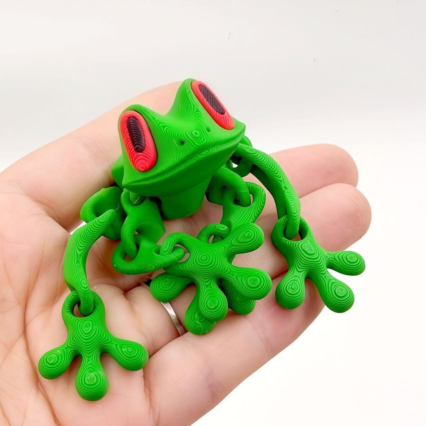 Black Technology 3D Printing Magnetic Frog Refrigerator Sticker Joint Movable Ornament Luminous Dragon Toy