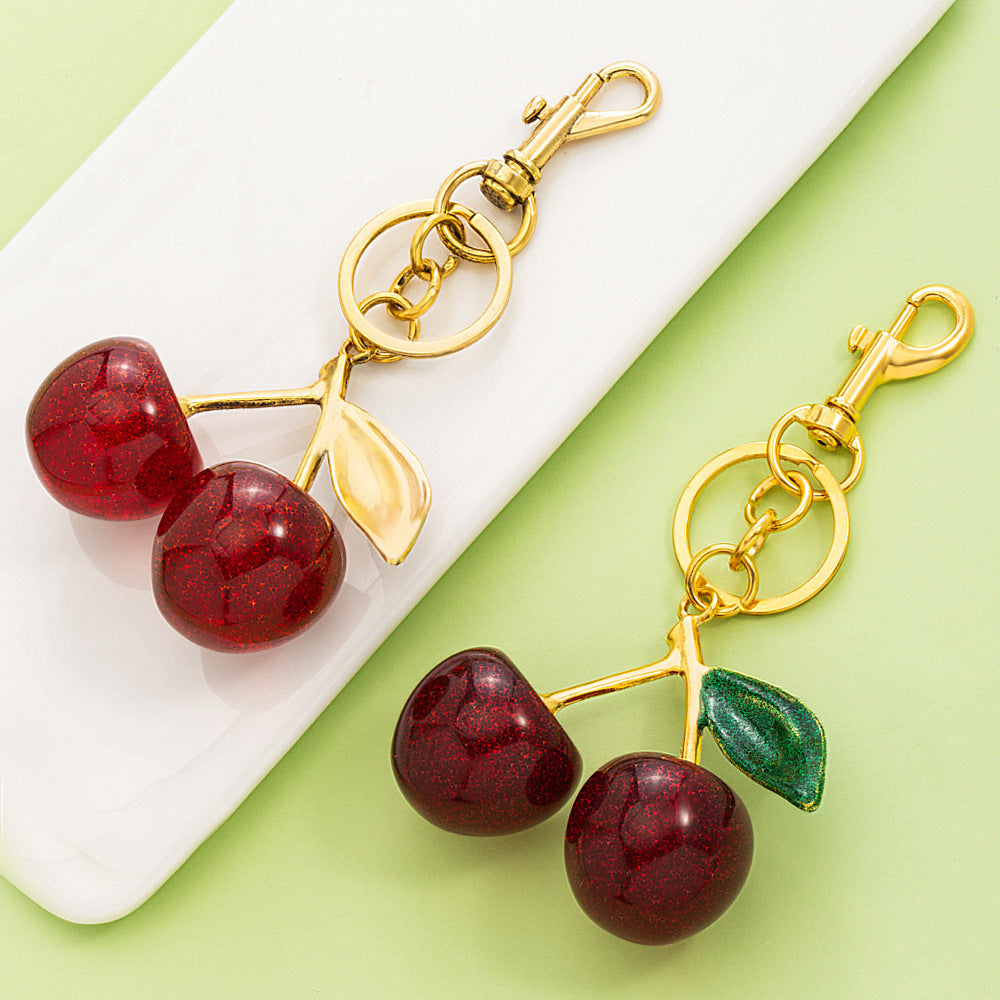 Cherry Keychain Multi-color Cherry Pendant Fashion Bag Pendant