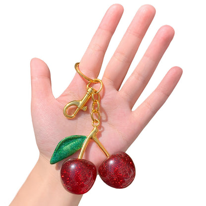 Cherry Keychain Multi-color Cherry Pendant Fashion Bag Pendant