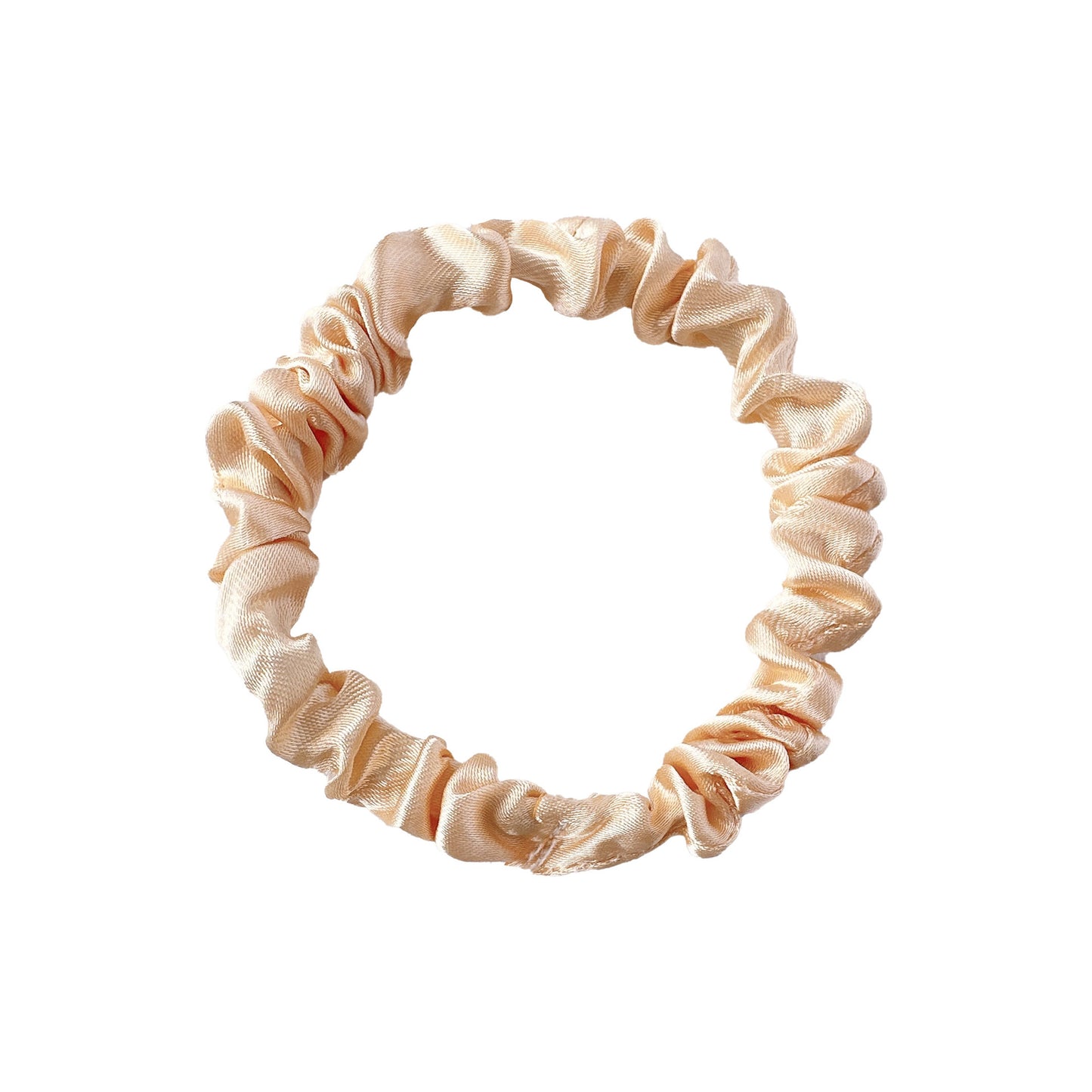 New Satin Cloth Art Large Intestine Hair Band, Simple High-end Hair Accessories, Solid Color Rubber Band, No Hair Rope
