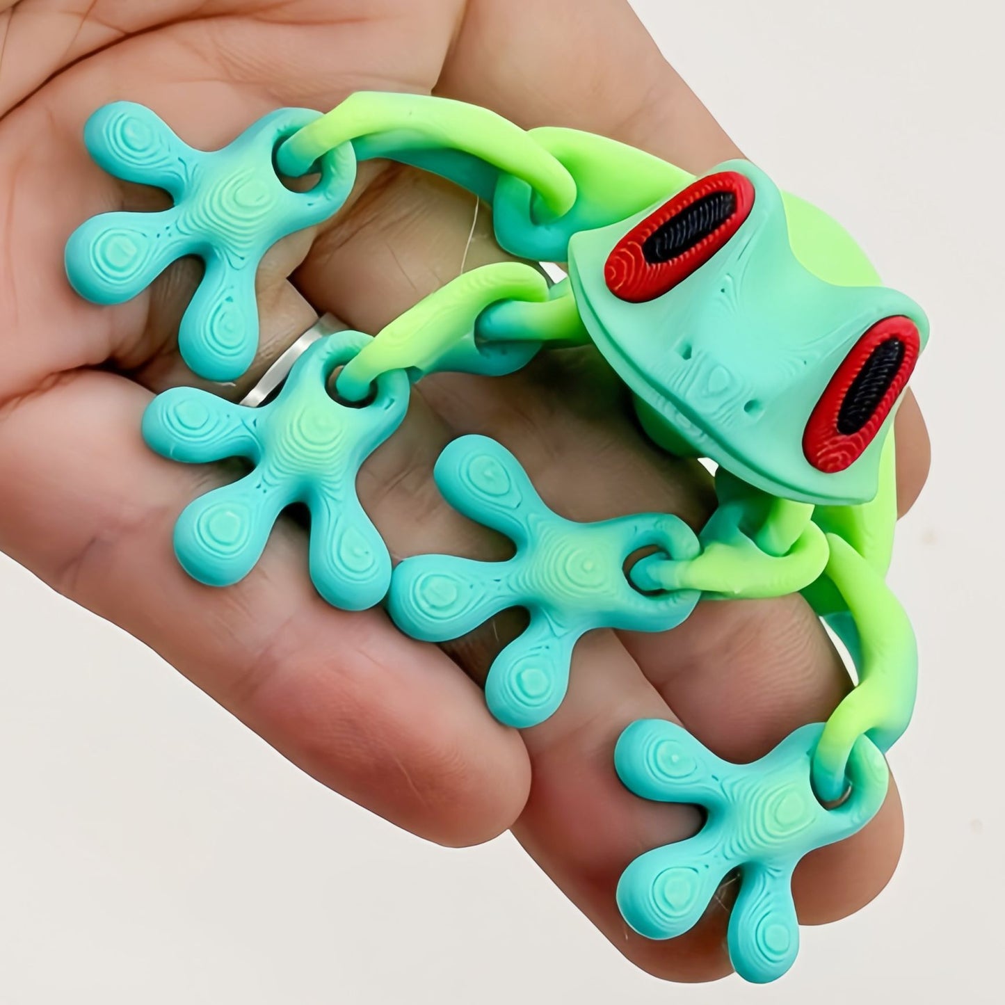 Black Technology 3D Printing Magnetic Frog Refrigerator Sticker Joint Movable Ornament Luminous Dragon Toy
