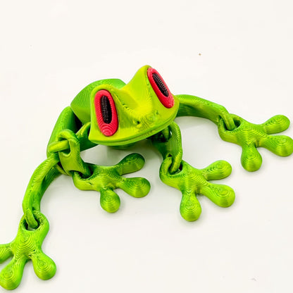 Black Technology 3D Printing Magnetic Frog Refrigerator Sticker Joint Movable Ornament Luminous Dragon Toy