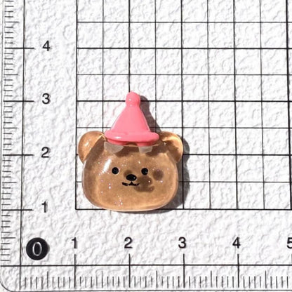 10pcs Transparent cute animal resin accessories DIY cream glue mobile phone case hair accessories hairpin water cup storage box patch
