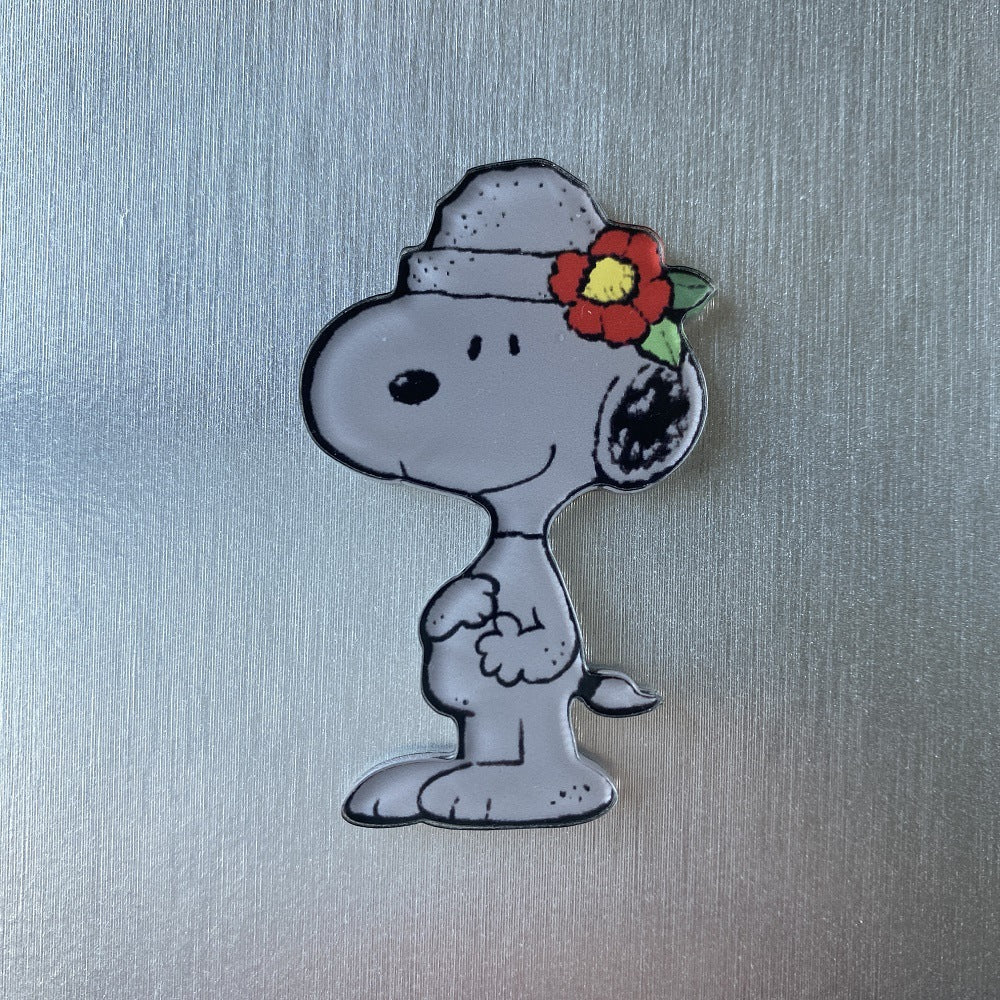 Cartoon refrigerator sticker cute eventful dog peripheral garden series soft magnetic kitchen decoration magnet