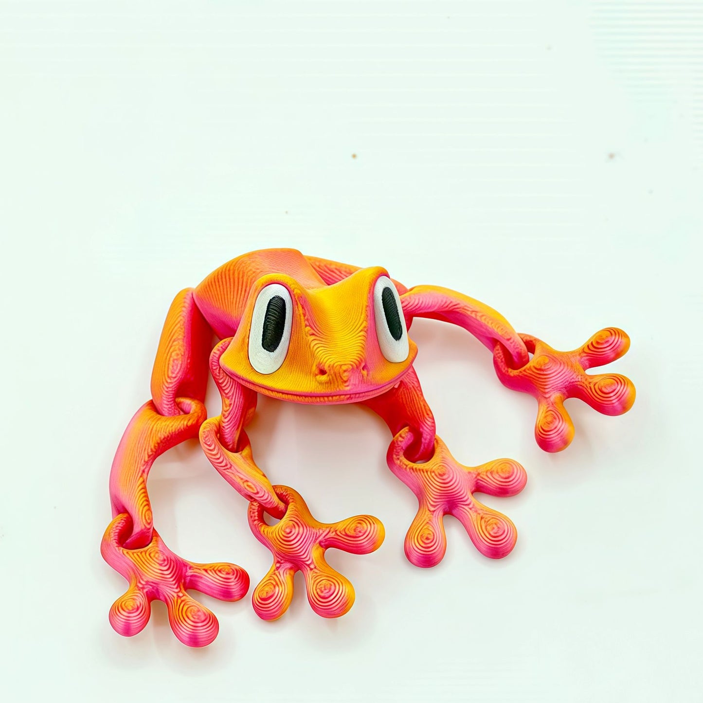 Black Technology 3D Printing Magnetic Frog Refrigerator Sticker Joint Movable Ornament Luminous Dragon Toy