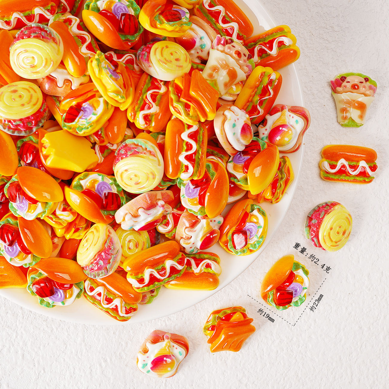 Edible game bread simulation miniature edible game ornament resin DIY jewelry accessories convenience store supermarket materials