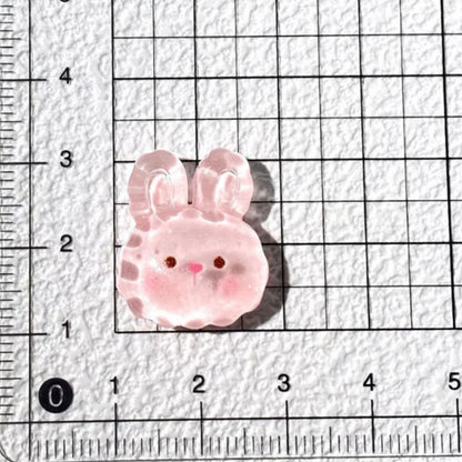 10pcs Transparent cute animal resin accessories DIY cream glue mobile phone case hair accessories hairpin water cup storage box patch