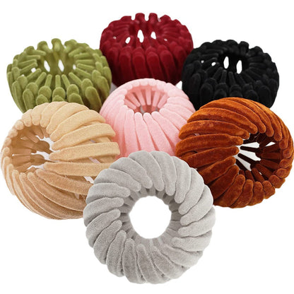AUEAR, 7 Pack Birds Nest Magic Hair Clip, Hair Accessories for Women Ponytail Ties Bun Maker Scrunchies for Thick Thin Holders
