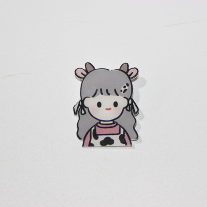 Student accessories acrylic brooch, creative cute cartoon brooch, personalized bag clothing accessories badge wholesale