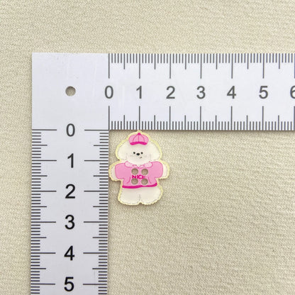 Cute Printed Puppy Button Accessories DIY Sweater Buttons Handmade Clothing Shoes, Hats, Socks Mobile Phone Case Patch
